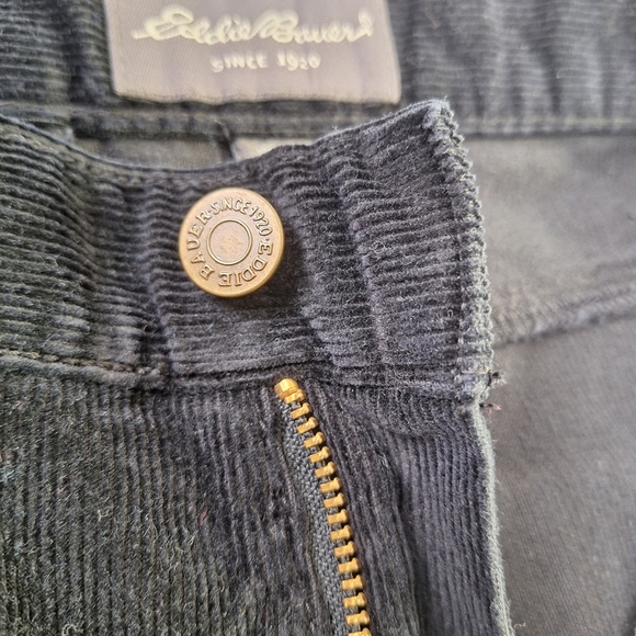 Eddie Bauer Men 34x32 Black 5-pocket 100% Cotton Corduroy Pants - Picture 4 of 10